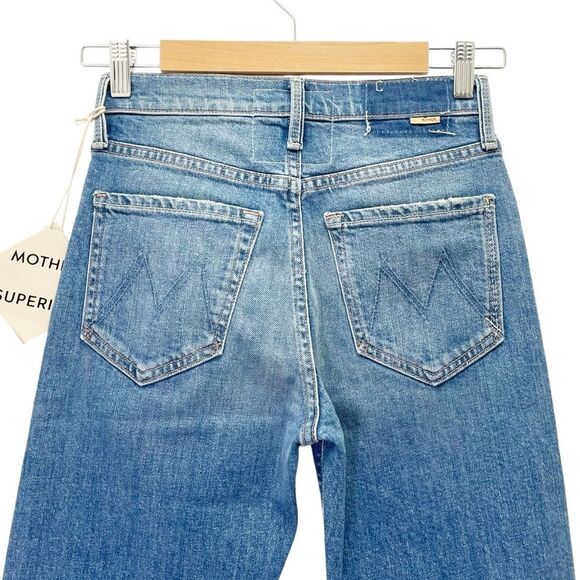 NWT MOTHER SUPERIOR The Tomcat Crop Straight Leg Jeans Kneeling on Stones Sz 25 - Picture 7 of 16